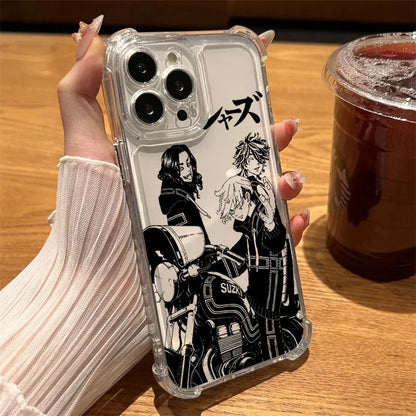 Tokyos Revengers Anime Phone Case Clear For iPhone 17 16 14 15 11 12 13 Pro Max 16E 16 Plus 17 Air Soft Shockproof Silicon Cover