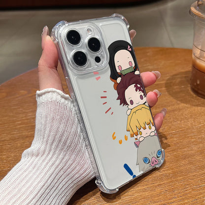 Cute D-Demons S-Slayers Phone Case for Apple iPhone 17 Air 16 15 14 Plus 13 12 11 Pro Max Anti-drop Soft Transparent Cover
