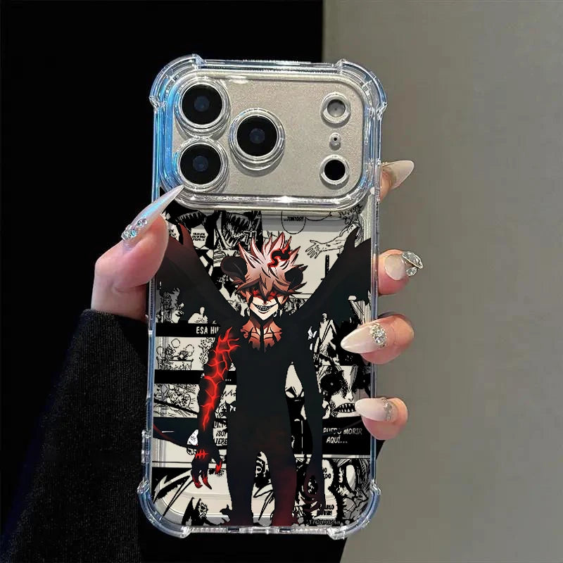 Black Clover BatS KillerS Phone Case For iPhone 17 16e 16 15 14 13 12 Mini Air Pro Max X XR 7 8 Plus Anti Fall Transparent Cover