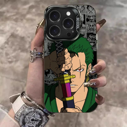 O-One Piece Luffy Zoro Hard Phone Case for IPhone 17 16 15 14 13 12 11 Pro Max Plus 17 Air 16E X XR XS Max Shockproof Back Cover