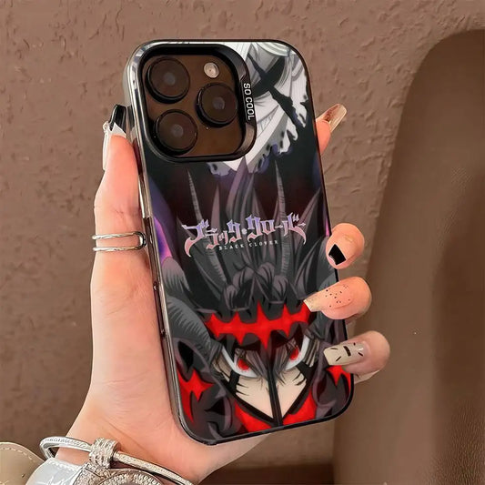 Black Clover Anime Phone Case Phone Case Color Silver Shell For IPhone 17 16 15 14 13 12 11 Pro Max Plus