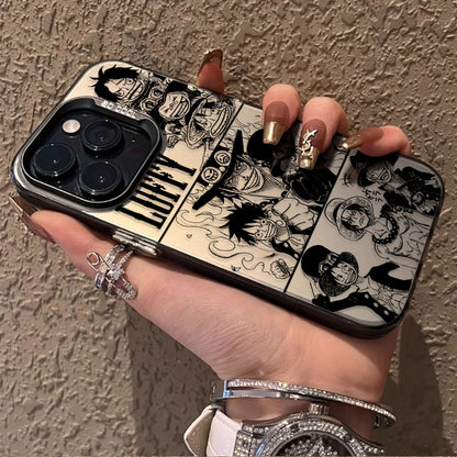 One Piece Luffy Ace Sabo ART LINE Phone Case for iPhone 12 17 Air Pro Max 16 15 11 14 13 Pro Max XS X XR Plus 8 7 SE 2020 Cover