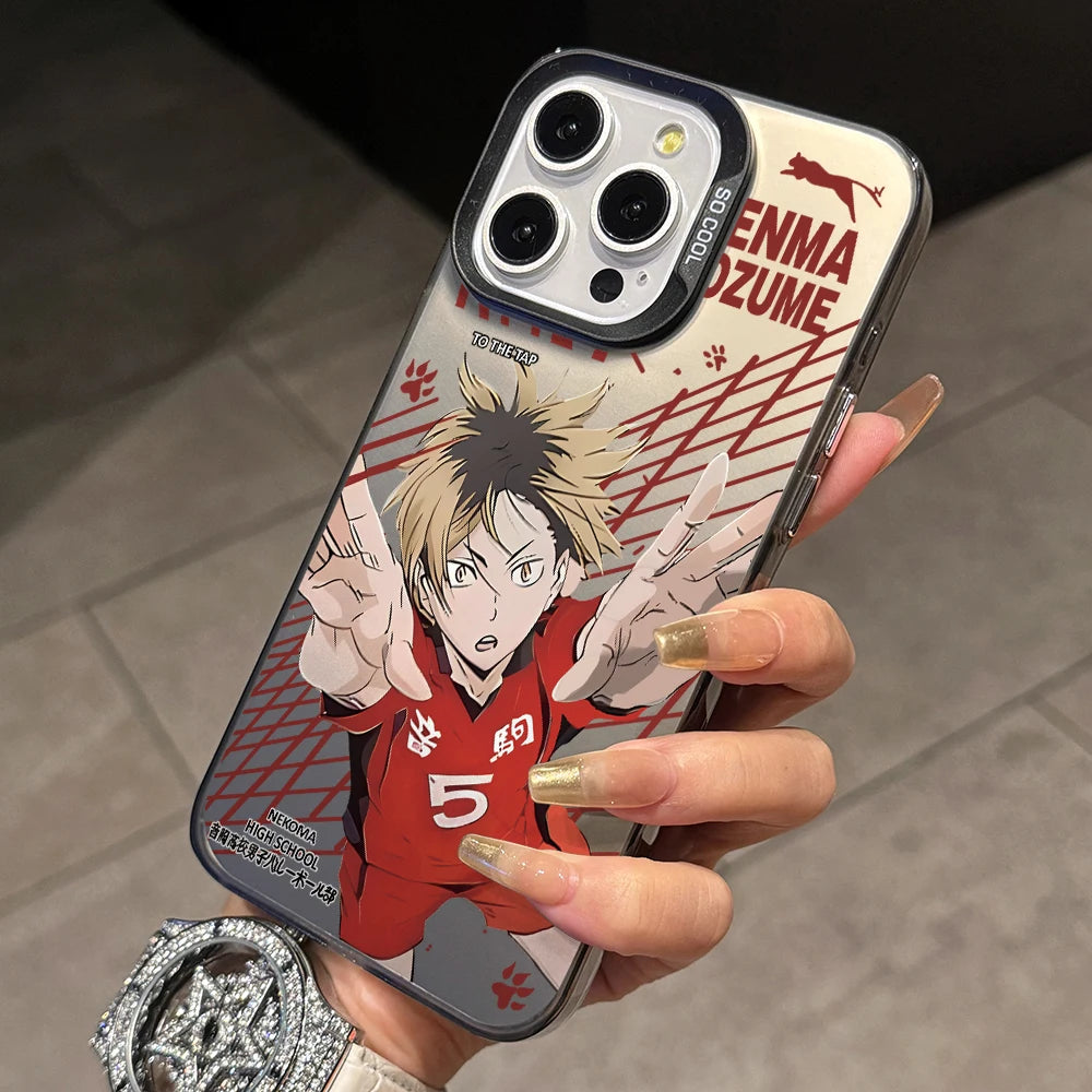 Haikyuu!! Kenma Kozume Phone Case for iPhone 17 Air 16 16e 15 14 Plus 13 12 11 Pro Max X Xs XR 8 Colorful Silver Hard Cover