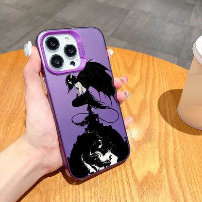 Black Anime Bleachs Kurosaki Ichigo Phone Case For iPhone 16 15 14 13 12 11 Pro Max X XR XSMAX 8 7 Plus Candy Matte Back Cover
