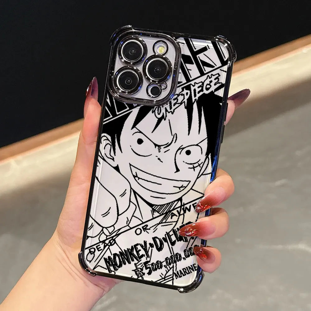 O-One Pieces Manga Funda For iPhone 17 Pro 16 15 14 13 12 11 Pro Max Case 17 Plus 17E 16E 17Air Silicone Protection Phone Cover