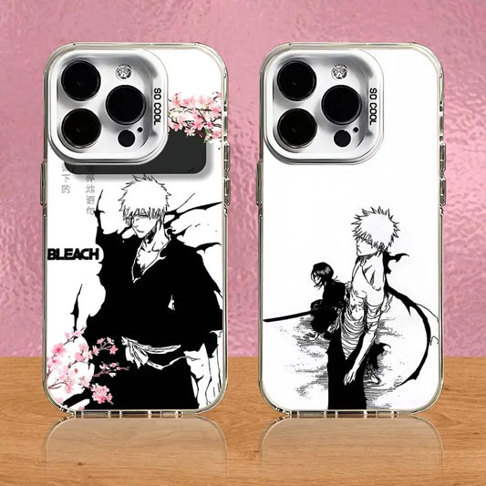 Anime B-Bleach Kurosaki Ichigo Phone Case For iPhone 16,15,14,13,12,11,Pro,XS,Max,Plus,Mini,SE White Candy Matte Shockproof Case
