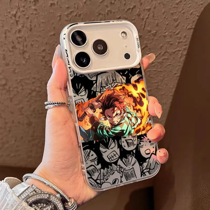 Phone Case For Apple iPhone 17 Air 16E 15 14 Plus 13 12 11 Pro Max Mini Funda Cover Kimetsu No Yaiba Demon Slayer Anime