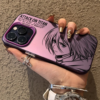 ATTACK ON TITAN MIKASA EREN YEAGER Couple Hard Case for iPhone 12 17 Air Pro Max 16 15 11 14 13 Pro Max XS X XR Plus 8 7 SE 2020
