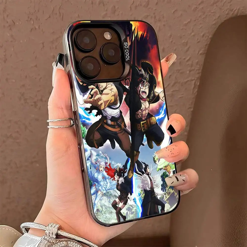 Black Clover Anime Phone Case Phone Case Color Silver Shell For IPhone 17 16 15 14 13 12 11 Pro Max Plus