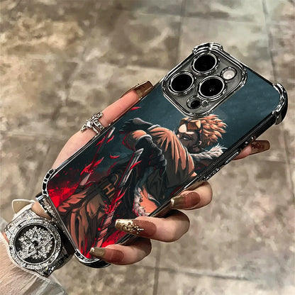 MHA My Hero Hawks Soft Phone Case For iPhone 15 16 17 Air 14 Pro Max 16E Plus 13 12 Mini Plating Anti-Fall Fundas