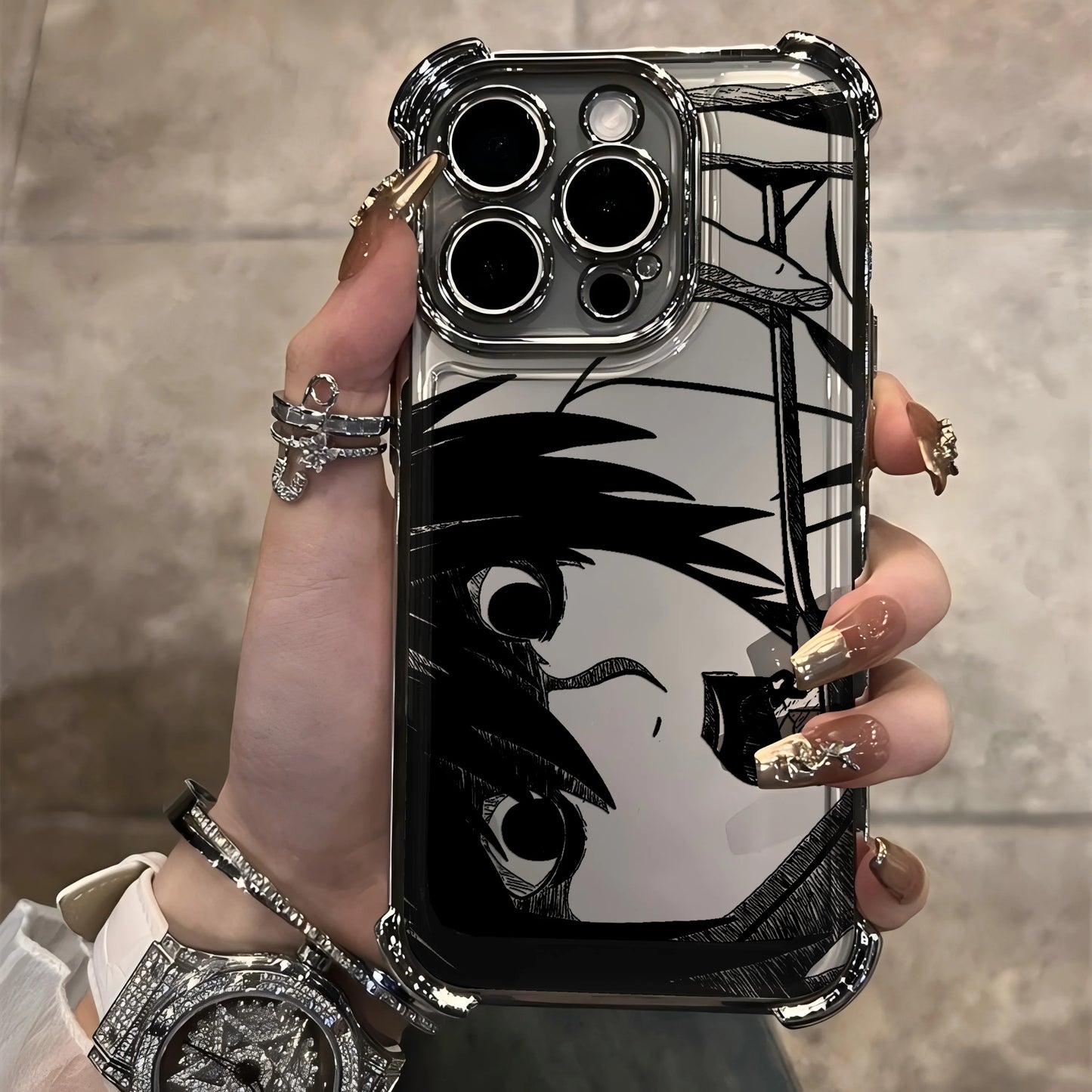 Anime Death Note Plating Phone Case For iPhone 17 17e 16e 16 15 14 13 12 11 Pro Max X XR XSMax 8 Mini Air Plus Anti-Fall Airabag