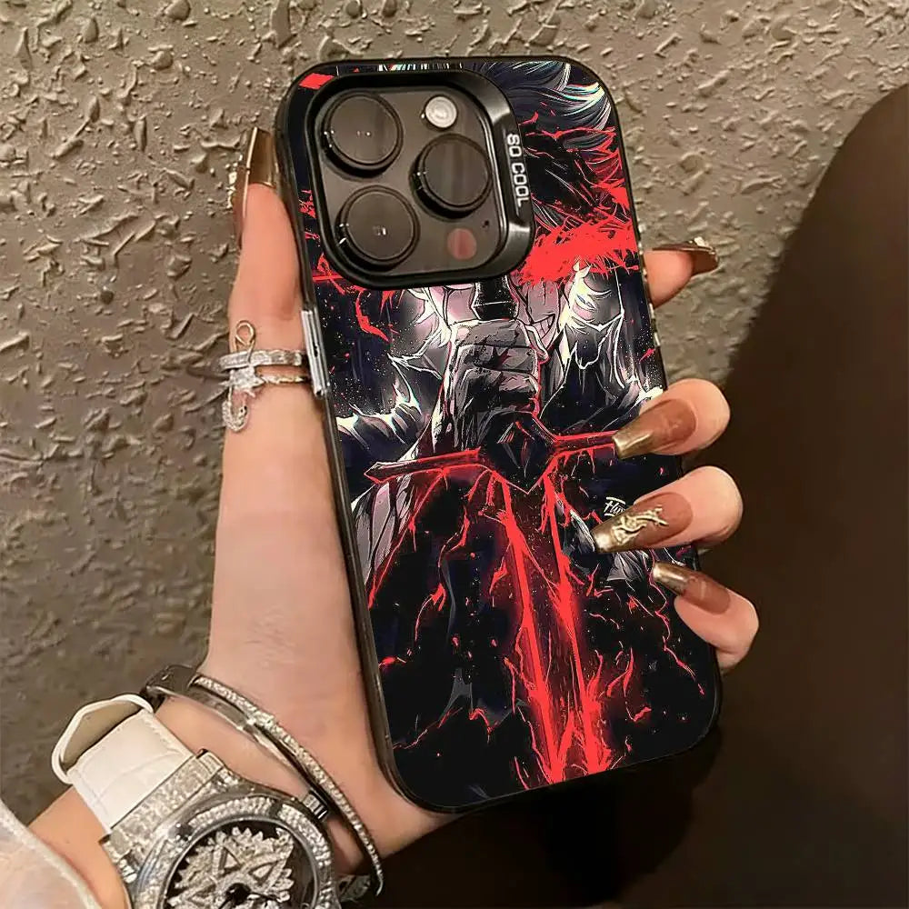Black Clover A-Asta Cool  Phone Case For iPhone 17,16,15,14,13,12,11 Plus,Pro Max,XS,Colorful Silver Black Cover