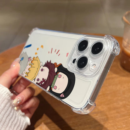 Cute D-Demons S-Slayers Phone Case for Apple iPhone 17 Air 16 15 14 Plus 13 12 11 Pro Max Anti-drop Soft Transparent Cover