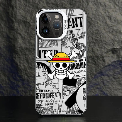 One Piece Bone Logo Cover Phone Case for iPhone 16e 11 12 13 Pro Max 14 15 16 Plus