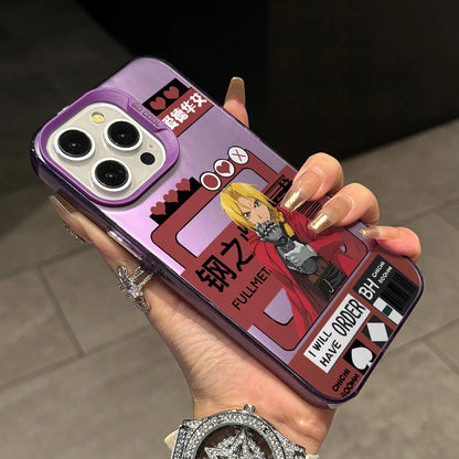 Anime Fullmetals Alchemists Phone Case for iPhone 17 Air 16 16e 15 14 Plus 13 12 11 Pro Max X Xs XR 8 Colorful Silver Hard Cover
