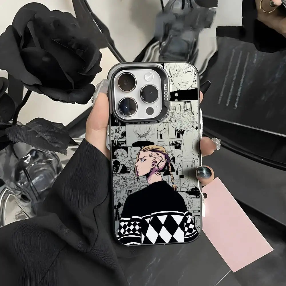 Anime Tokyo Revengers Draken Phone Case For iPhone 17 16 15 14 13 12 11 Pro Max Air multicolor Matte Laser Metallic Aurora Funda