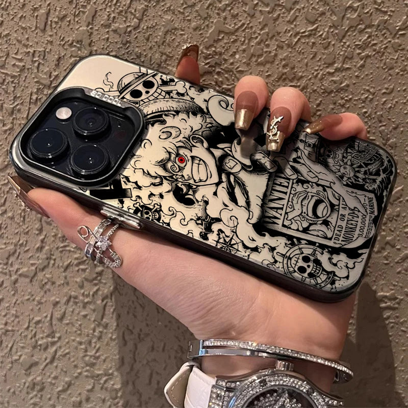One Piece Luffy Ace Sabo ART LINE Phone Case for iPhone 12 17 Air Pro Max 16 15 11 14 13 Pro Max XS X XR Plus 8 7 SE 2020 Cover
