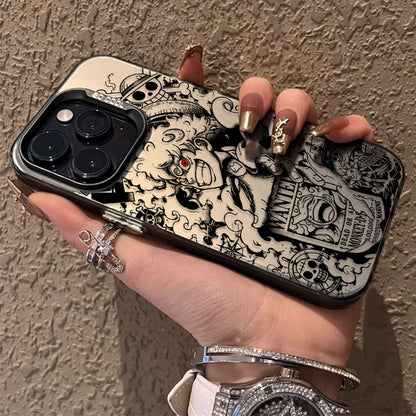 One Piece Luffy Ace Sabo ART LINE Phone Case for iPhone 12 17 Air Pro Max 16 15 11 14 13 Pro Max XS X XR Plus 8 7 SE 2020 Cover