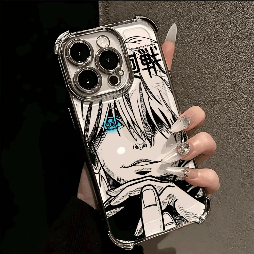 Anime Jujutsu Kaisen Phone Case For iPhone 17 Air 16 e 15 14 13 12 11 Plus Mini Pro Max X XR XS SE Shockproof Gojo Plating Case