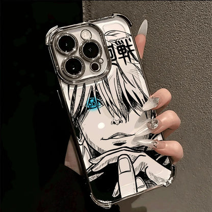 Anime Jujutsu Kaisen Phone Case For iPhone 17 Air 16 e 15 14 13 12 11 Plus Mini Pro Max X XR XS SE Shockproof Gojo Plating Case