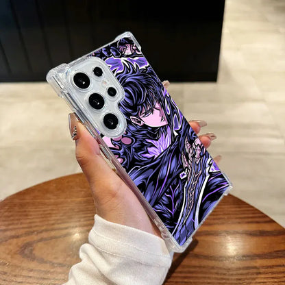 Solos-Levelings ARISE Anime Clear Phone Case For Samsung Galaxy S26 S25 S24 Ultra S23 S22 Plus S21 S20 FE 5G Soft Silicone Cover