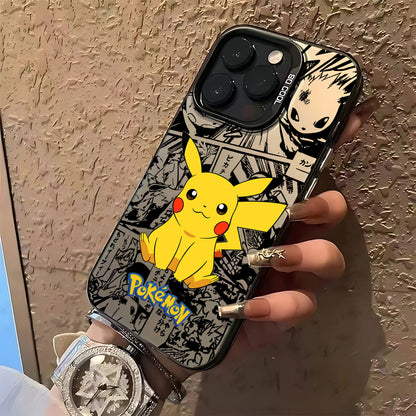 Cartoon Phone Case For PokemonS iPhone 16 15 14 13 12 11 Pro Max X XR XSMAX 8 7 Plus Candy Matte Shockproof Back Cover
