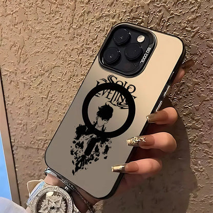 Anime Solos Levelings Magsafe Magnetic Phone Case for IPhone 11 12 13 14 15 16 Pro Max Plus Lens Creative Border Cover