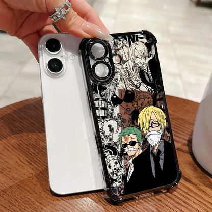 Anime Gear 5 LuffyS Ones Pieces Plating Phone Case For iPhone 17 17e 16e 16 15 14 13 12 11 Pro Max X XR Mini Air Plus Anti-Fall