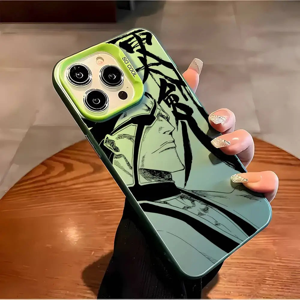 Anime B-Bleach Phone Case For iPhone 17 16 15 14 13 12 11 Pro Max Air multicolor Matte Laser Metallic Aurora Funda