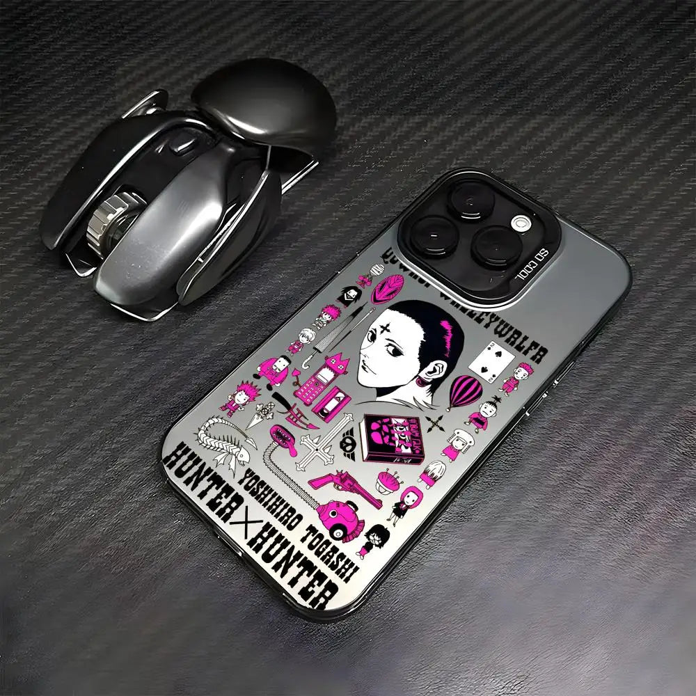 HUNTER HUNTER Phone Case For lMDColor Silver Shell For lPhone 17 16 15 14 13 12 11 Pro Max Plus
