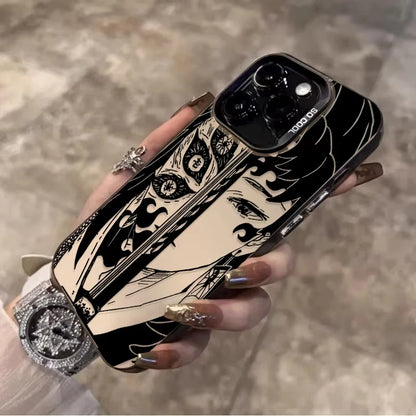 Trendy Anime Demon Slayer Frosted Case for iPhone 17 Air 16 E 15 14 Plus 13 12 Mini 11 Pro Max Acrylic Sheet Silicone Hard Cover