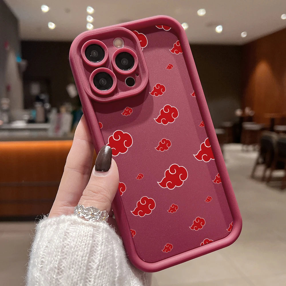 Akatsukies Cloud Totem N-NARUTOS Phone Case for iPhone 17e 17 16e 16 15 14 13 12 11 Air Pro Max Plus Soft TPU Back Cover