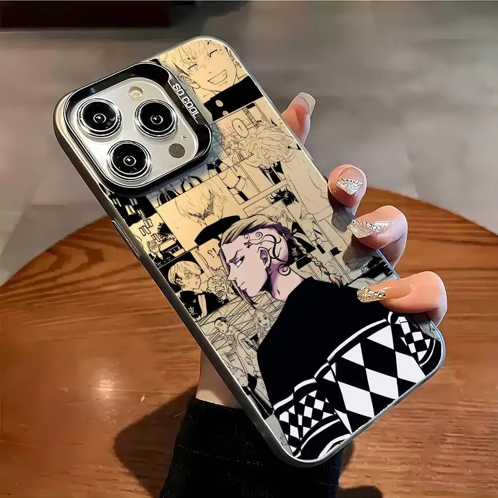 Anime Tokyo Revengers Draken Phone Case For iPhone 17 16 15 14 13 12 11 Pro Max Air multicolor Matte Laser Metallic Aurora Funda