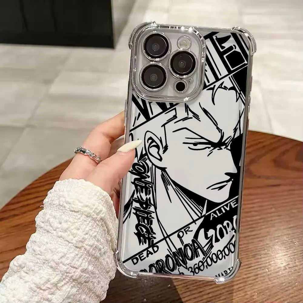 O-One Pieces Manga Funda For iPhone 17 Pro 16 15 14 13 12 11 Pro Max Case 17 Plus 17E 16E 17Air Silicone Protection Phone Cover