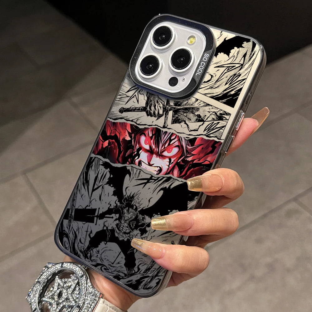 Black Clover Astas Phone Case for Xiaomi Redmi 14C 13C 12C 10 Note 15 14 13 12 Pro Plus 4G 5G Silver Hard Cover
