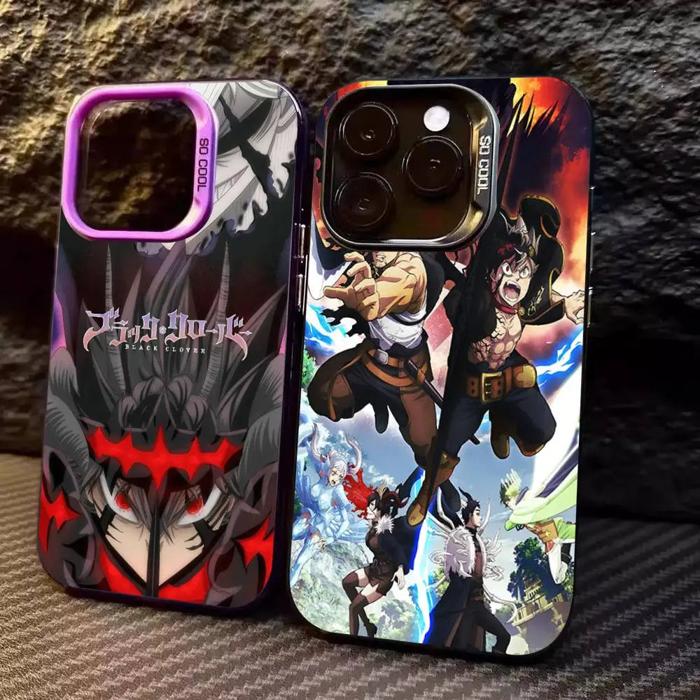 Black Clover Anime Phone Case Phone Case Color Silver Shell For IPhone 17 16 15 14 13 12 11 Pro Max Plus