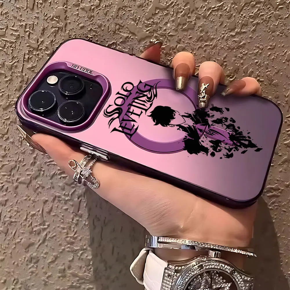 Anime Solos Levelings Magsafe Magnetic Phone Case for IPhone 11 12 13 14 15 16 Pro Max Plus Lens Creative Border Cover