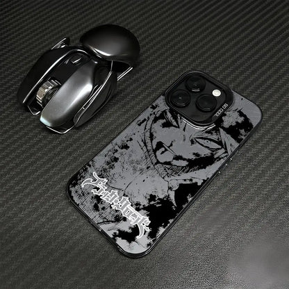 Asta Cartoon B-Black Clover Phone Case iPhone 11/12/13/14/15/16/17 Pro Max Aurora TPU Case Shockproof Slim Stylish Cover