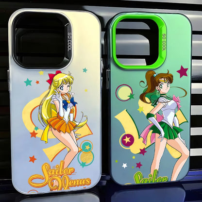 New Anime M-Moons s-Sailors Case for Samsung A73 A72 A55 A54 A53 A35 A34 A33 A32 A30 A24 A23 A22 A14 A05 4G 5G Matte Shockproof