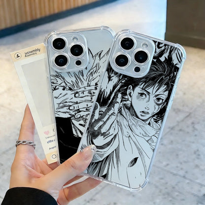 Anime Jujutsu Kaisen Phone Case For iPhone 17 16e 16 15 14 13 12 11 Mini Air Pro Max X XR XSMax 7 8 Plus Anti Fall Transparent