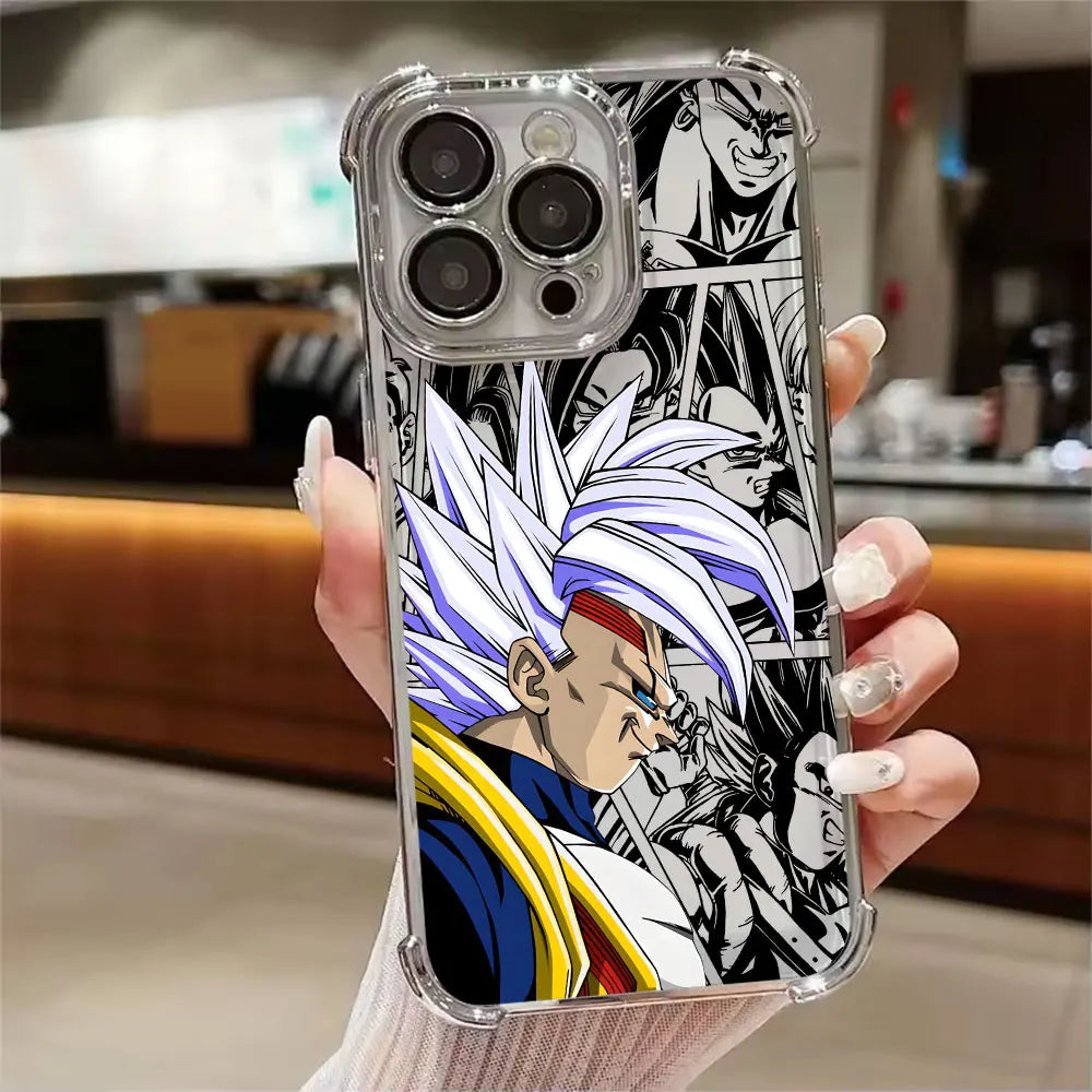 Dragons Balls GT Saiyans Vegeta Goku Phone Case for iPhone 11 13 15 16 17 Pro Max 14 Plus 17Air 16E 12 Mini 11 17Pro Clear Cover