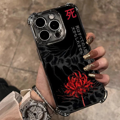 New Cool T-Tokyo Ghoul Anime Plating Phone Case For iPhone 17 17e 16 15 14 13 12 11 Pro Max X XR XSMax Mini Air Plus Anti-Fall