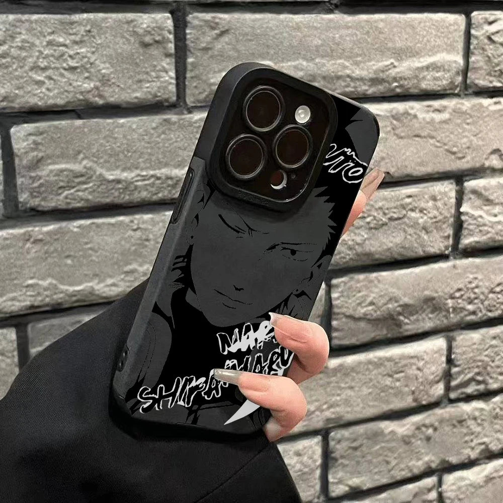 NARUTOs Itachies Pains Phone Case for Apple iPhone 17 Air 16 16e 15 14 Plus 13 12 11 Pro Max Luxury Leather Texture Cover