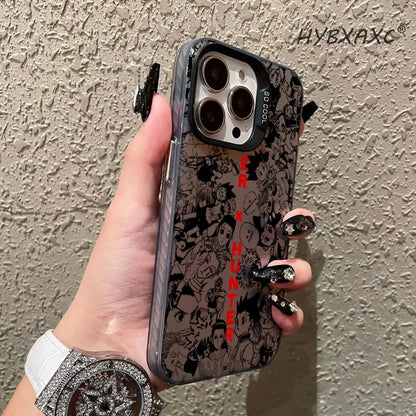 Black HUNTER×HUNTER Hot Anime Phone Case FOR IPhone 17 16 15 Pro MAX 14 13 12 16e 15Pro Plus Shell 17Air Silver Shell IMD Covers