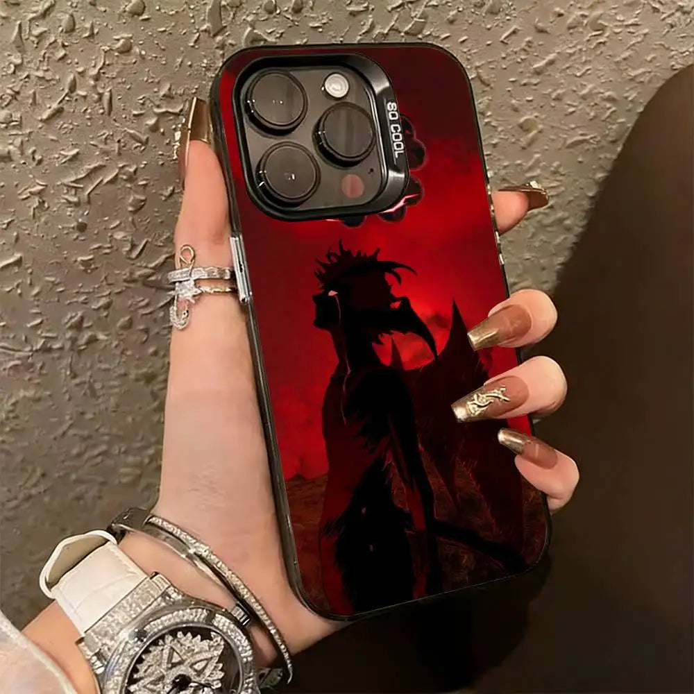 Black Clover A-Asta Cool  Phone Case For iPhone 17,16,15,14,13,12,11 Plus,Pro Max,XS,Colorful Silver Black Cover