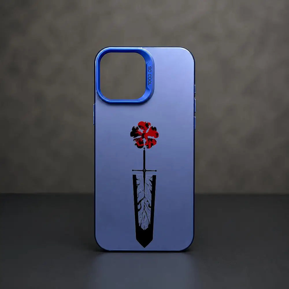 Black Clover logo Phone Case For iPhone 11/12/13/14/15/16/17 Pro Max Color Gradient TPU Case Shockproof Cover