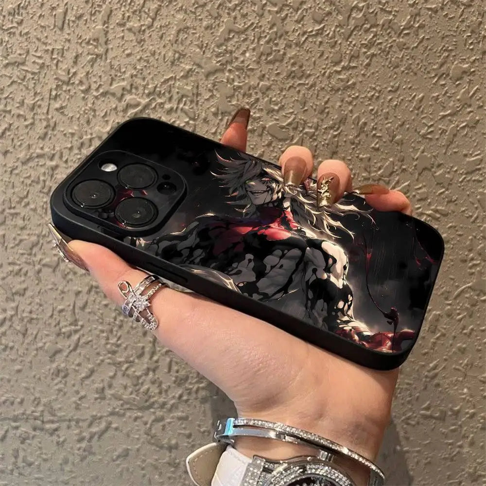 D-Demon Doma Douma S-Slayer Phone Case For iPhone 17,16,15,14,13,12,Pro,Max,Plus,E,SE4,Air,Mini Black Soft Box