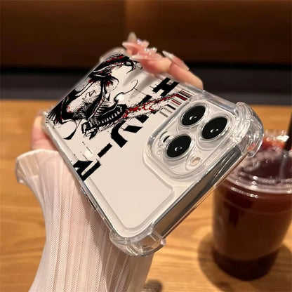 Anime Chainsaw Man Denji Phone Case For iPhone 17 Air 16 E 15 14 13 12 11 Pro Max Plus Mini SE 2020 2022 Soft Transparent Cover