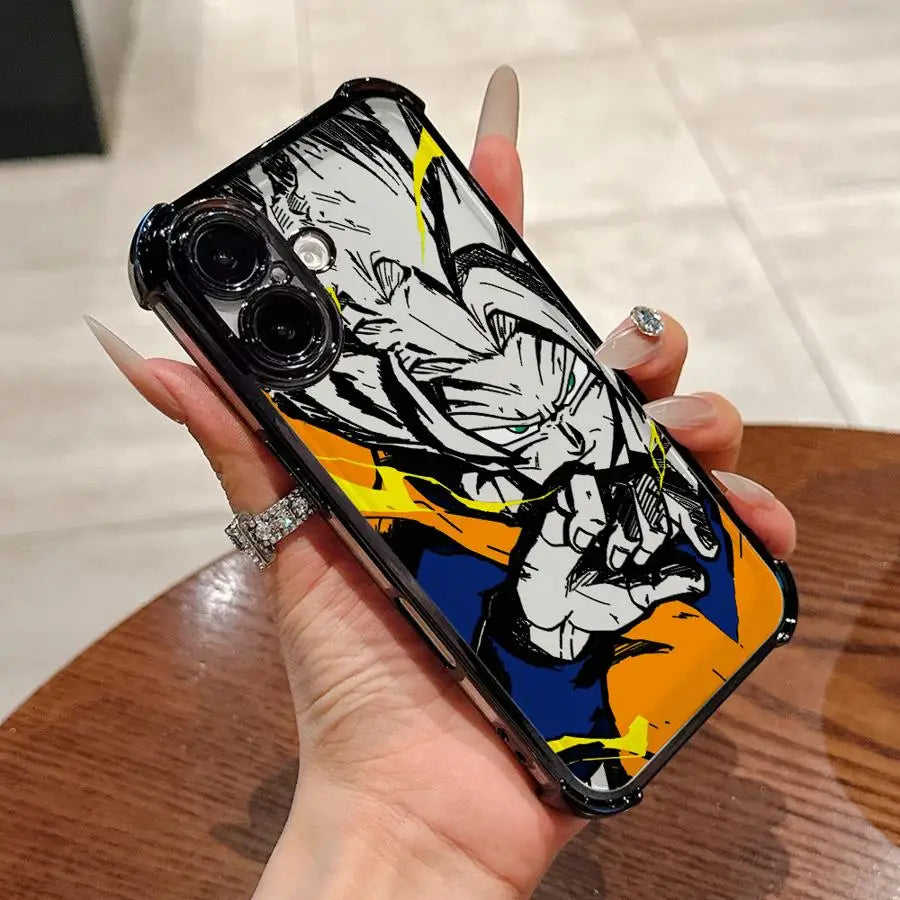 Dragon Ball Vegeta Kakarot Goku Soft Phone Cover Case for iPhone 14 16 Pro Max 13 15 Plus 11 12 17 Air