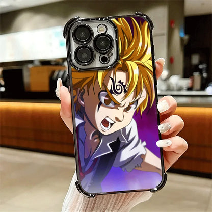 Seven D-Deadlys Sins Meliodas Phone Case For iPhone 15 16 17 Air 14 Pro Max 16E Plus 13 12 Mini Plating Anti-Fall Fundas